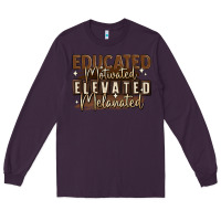 Plum educated motivated elevated melanated Long Sleeve Tee - MaliasSmallBusiness
