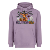 Lavender Moo I Mean Boo Heavyweight Hoodie - CowhideDigitalArt