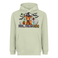 Matcha Moo I Mean Boo Heavyweight Hoodie - CowhideDigitalArt