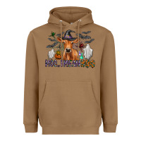 Toasted Coconut Moo I Mean Boo Heavyweight Hoodie - CowhideDigitalArt