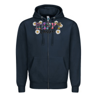 Navy happy easter daisys Zipper Hoodie - RanaPortraitStore