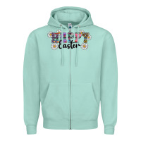 Seafoam happy easter daisys Zipper Hoodie - RanaPortraitStore
