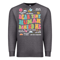 Charcoal Heather customized teacher dear tiny human behind me back Premium Sweatshirt - JahusDesignShop
