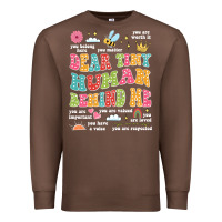 Chestnut customized teacher dear tiny human behind me back Premium Sweatshirt - JahusDesignShop