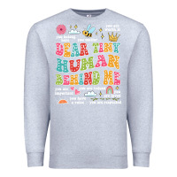 Heather Grey customized teacher dear tiny human behind me back Premium Sweatshirt - JahusDesignShop