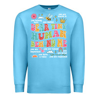 Ocean Blue customized teacher dear tiny human behind me back Premium Sweatshirt - JahusDesignShop