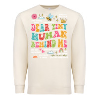 Sandshell customized teacher dear tiny human behind me back Premium Sweatshirt - JahusDesignShop