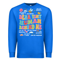 True Royal customized teacher dear tiny human behind me back Premium Sweatshirt - JahusDesignShop