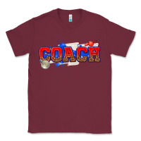 Burgundy coach Classic Tee - texasbilliewilder