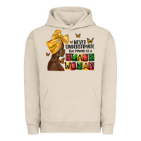 Pigment French Oak never understimate the power of a black woman Urban Hoodie - MaliasSmallBusiness