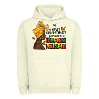 Pigment Pistachio never understimate the power of a black woman Urban Hoodie - MaliasSmallBusiness