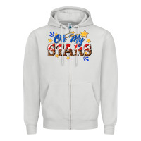 Dove Grey oh my stars Zipper Hoodie - texasbilliewilder