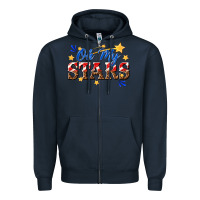 Navy oh my stars Zipper Hoodie - texasbilliewilder