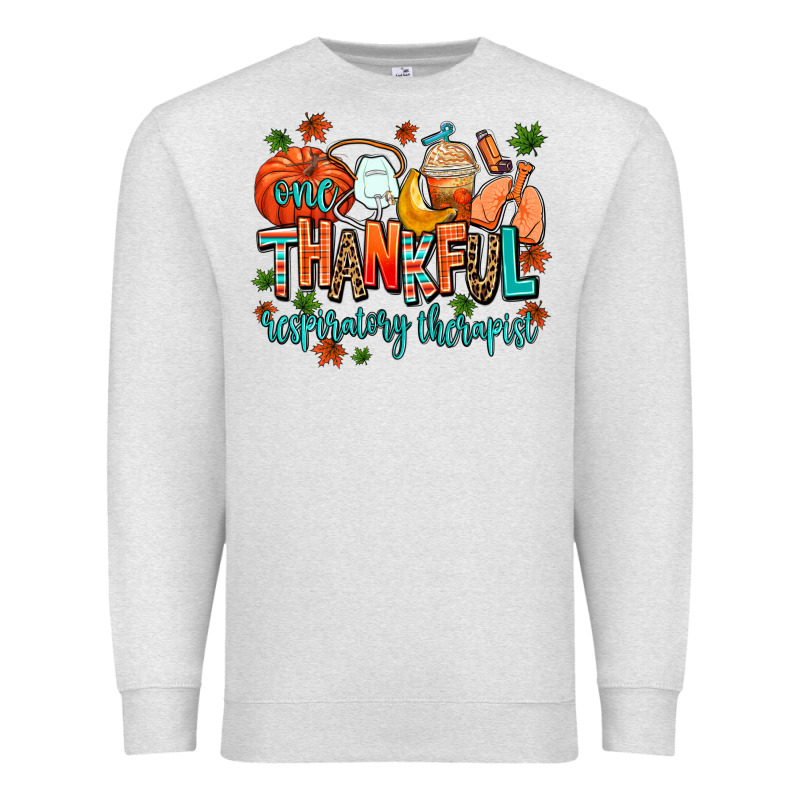 One Thankful Respiratory Therapist Premium Sweatshirt by AdoDesignShop | Teevron