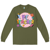 Army Green pe teacher Long Sleeve Tee - MaliasSmallBusiness