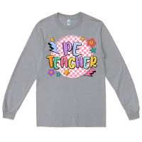 Heather Grey pe teacher Long Sleeve Tee - MaliasSmallBusiness