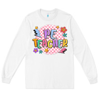 White pe teacher Long Sleeve Tee - MaliasSmallBusiness