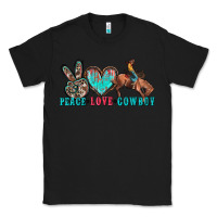Black peace love cowboy Classic Tee - Zillion Design Studio