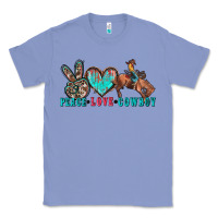 Colony Blue peace love cowboy Classic Tee - Zillion Design Studio