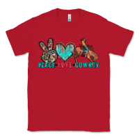 Red peace love cowboy Classic Tee - Zillion Design Studio