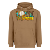 Toasted Coconut love volleyball Heavyweight Hoodie - HRA Design Shop