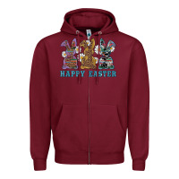 Burgundy easter western bunnys happy easter Zipper Hoodie - RanaPortraitStore