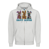 Dove Grey easter western bunnys happy easter Zipper Hoodie - RanaPortraitStore