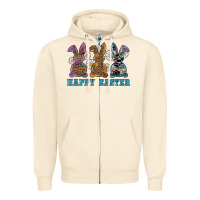 Sandshell easter western bunnys happy easter Zipper Hoodie - RanaPortraitStore