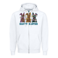 White easter western bunnys happy easter Zipper Hoodie - RanaPortraitStore