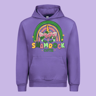 Shamrock Cutie Urban Hoodie Designed By Maliassmallbusiness