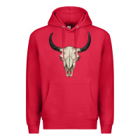 Cardinal bull skull Premium Hoodie - BarkalooDesign