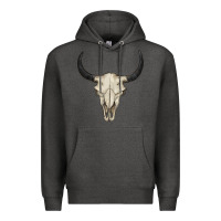 Bull Skull Premium Hoodie | Teevron