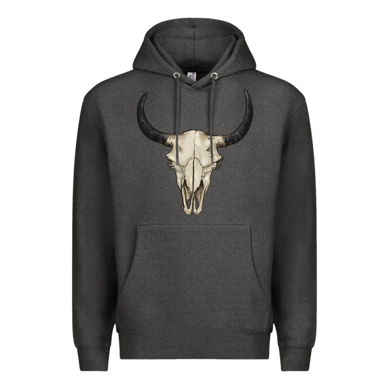 Bull Skull Premium Hoodie by BarkalooDesign | Teevron