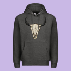 Bull Skull Premium Hoodie Designed By Barkaloodesign