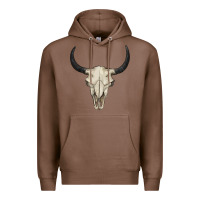Chestnut bull skull Premium Hoodie - BarkalooDesign