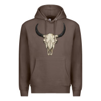 Coffee bull skull Premium Hoodie - BarkalooDesign