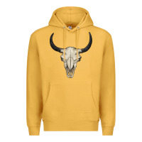 Mustard bull skull Premium Hoodie - BarkalooDesign