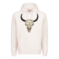 Pale Pink bull skull Premium Hoodie - BarkalooDesign