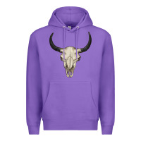 Purple bull skull Premium Hoodie - BarkalooDesign