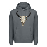 Rock bull skull Premium Hoodie - BarkalooDesign