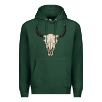 Sports Green bull skull Premium Hoodie - BarkalooDesign