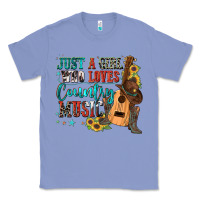 Colony Blue just a girl who loves country music Classic Tee - Zillion Design Studio