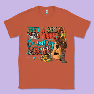 Just A Girl Who Loves Country Music Classic Tee Designed By Zillion Design Studio