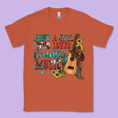 Just A Girl Who Loves Country Music Classic Tee Designed By Zillion Design Studio