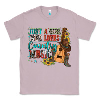 Lilac just a girl who loves country music Classic Tee - Zillion Design Studio