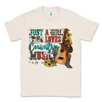 Natural just a girl who loves country music Classic Tee - Zillion Design Studio