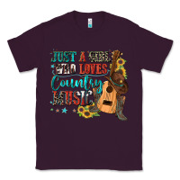 Plum just a girl who loves country music Classic Tee - Zillion Design Studio