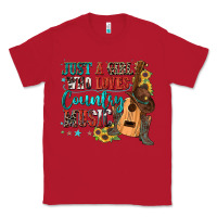 Red just a girl who loves country music Classic Tee - Zillion Design Studio