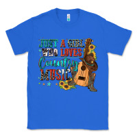 True Royal just a girl who loves country music Classic Tee - Zillion Design Studio