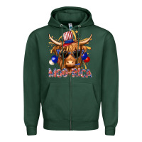 Sports Green moorica with cow billie wilder Zipper Hoodie - texasbilliewilder